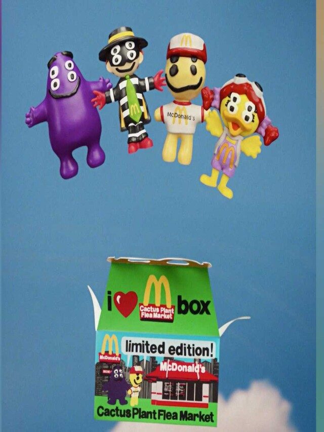 McDonald’s announced for the first time the release of a Happy Meal aimed at adults in a limited-edition collaboration 
with cult streetwear label, Cactus Plant Flea Market Box.